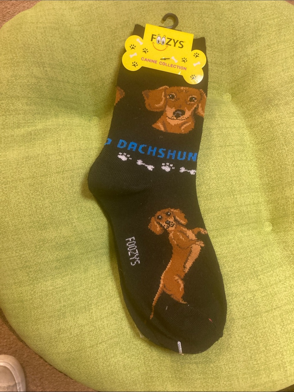 Foozys Black Dachshund Socks - Canine Collection